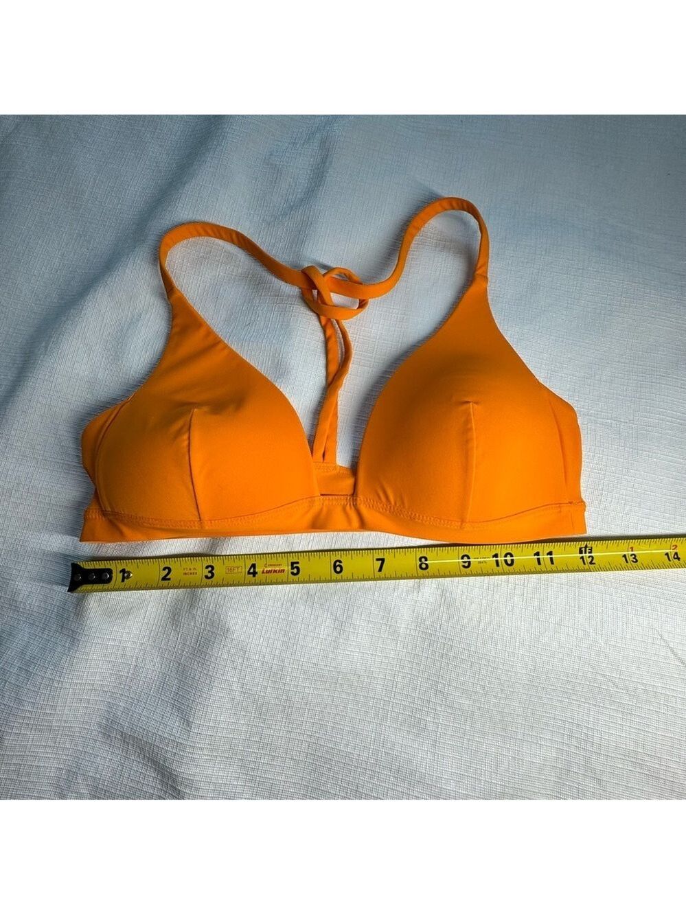 Lululemon Athletica Orange Bikini Top Racer back Size 6
